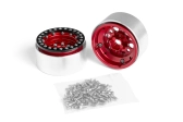1,9'' hliníkové disky pre 1/10 crawler/expedition červené - 2 ks