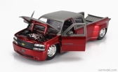Jada Chevrolet Silverado Pick-up Dually 1999 1:24 Červená strieborná