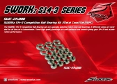SWORKz S14-3 Competition sada kuličkových ložisek s kovovu prachovkou, 18 ks.