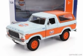 Motor-max Ford usa Bronco Gulf 1978 1:24 Světle Modrá Oranžová
