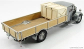 Cmc Mercedes Benz Lo2750 plošinový nákladný automobil s dreveným boxom Car Transporter 1936 1:18 sivé drevo