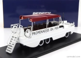 Perfex GMC Dukw Cckw 353 Charlot Truck Boat Promenades En Mer Anfibio Gommato 3-assi 1965 1:43 Bílá Červená
