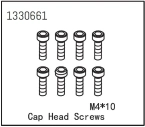 1330661 - Cap Head Screws M4*10 (8)
