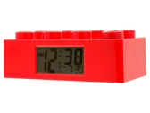 LEGO hodiny s budíkem - Brick červené