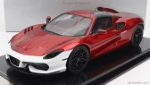 Tecnomodel Touring Superleggera Arese Rh95 (chassis And Engine F-12) 2021 1:18 Červená Met - Lesklá Bílá