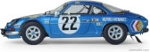 Ixo-models Renault Model-kit - Alpine A110 1600s N 22 4th Rally Montecarlo 1971 Jean Claude Andruet - Michel Vial 1:8 Blue Met