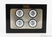 Sada príslušenstva 4x disky kolies a ráfiky pre Fiat 500 1968 1:12 Black White Chrome
