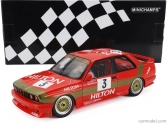 Minichamps BMW radu 3 M3 Team Schnitzer N 3 Winner Guia Race Macau 1987 Roberto Ravaglia 1:18 Červená zlatá