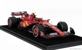Looksmart Ferrari F1  Sf-24 Team Scuderia Ferrari N 55 3rd Monaco Gp 2024 Carlos Sainz - Con Vetrina - With Showcase 1:18 Červená Bílá Žlutá