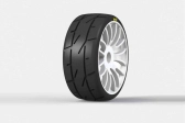 PMT 1/8 GT RALLY 18 "Hard" zmes - lepené, biele disky Q7, 2 ks.