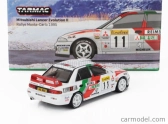 Tarmac Mitsubishi Lancer Gsr Evolution Ii N 11 4th Rally Montecarlo 1995 Timo Makinen - Seppo Harjanne 1:64 Biela červená zelená