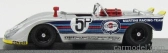 Najlepší model Porsche 908/02 Flunder Spider N 5 Test 1000km Nurburgring 1971 Von Hohenzollem - Von Bayern 1:43 Silver
