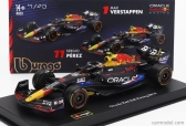 Bburago Red bull F1  Rb19 Team Oracle Red Bull Racing N 11 4th Austin Usa Gp 2023 Sergio Perez - With Pilot And Showcase 1:43 Matt Blue
