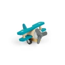 Bigjigs Toys Drevené naťahovacie lietadlo Biplane Blue
