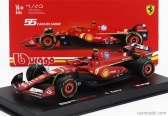 Bburago Ferrari F1 Sf-24 Team Scuderia Ferrari N 55 5th Emilia Romagna Imola Gp 2024 Carlos Sainz – With Pilot And Showcase 1:43 červená čierna