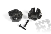 Čierne hliníkové tanieriky tlmičov 12mm (2 ks.)