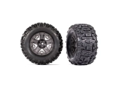 Kolesá Traxxas 2,8", hranatý sivý disk, pneumatiky Sledgehammer (2)