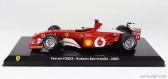 Edicola Ferrari F1  F2002 N 2 Season 2002 Rubens Barrichello - Con Vetrina - With Showcase 1:24 Red
