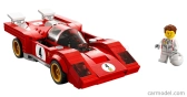 Lego Ferrari Lego Speed Champion - 512m N 4 Racing 1970 - 291 Pezzi - 291 Pieces Red