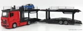 Bburago Mercedes benz Actros 2 2545 Truck Car Transporter 2016 + Renault Captur 1:43