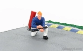 Edicola Diorama Soccorritore Stradale Pista - Fireman Race 1:43 Šedá Modrá Žlutá