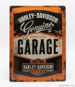 Edicola Accessories 3d Metal Plate - Harley Davidson Garage 1:1 Oranžová Černá