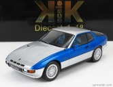 Porsche 924 Turbo Coupe 1986 v mierke 1:18, strieborná modrá met.