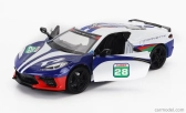 Motor-max Chevrolet Corvette C8 N 28 Racing 2020 1:24 Bílá Modrá