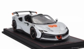 Mr-models Ferrari Sf90 Xx Stradale Spider 2024 - Con Vetrina - With Showcase 1:18 Bianco Artico - Bílá Met Oranžová Černá