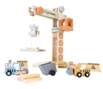 2Kids Toys Dřevěný jeřáb s příslušenstvím