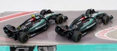 Bburago Mercedes gp Set F1 2x W15 Eq Performance Team Amg Petronas Motorsport N 44 Season 2024 Lewis Hamilton + N 63 Season 2024 George Russell 1:43 čierna strieborná zelená