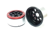 Kovové Beadlock CNC disky Absima Metsafil 1.9 Gun Black/Red, 2 ks