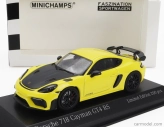 Minichamps Porsche 718 (982) Cayman Gt4 Rs 2021 - Black Rims 1:43 Žlutá Černá