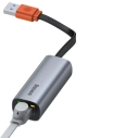 Baseus Steel Cannon USB - LAN, gigabitový sieťový adaptér (sivý)