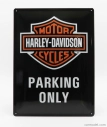 Edicola Príslušenstvo 3d kovová tabuľka - Harley Davidson 1:1 čierna oranžová