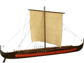 Dušek vikingská predĺžená loď 1060 1:35 kit