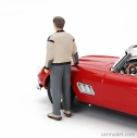 Kk-scale Figures Ferris Standing For Ferrari 250gt Swb California Spider Usa Version Hard-top 1961 1:18 Hnědá Šedá