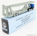Officina-942 Fiat 682 T2 Truck Bisarca Car Transporter 1955 1:76 Modrá strieborná