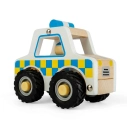 Bigjigs Toys Dřevěné mini policejní auto