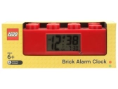 LEGO hodiny s budíkem - Brick červené