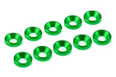 4 mm hliníkové podložky zelené, 10 ks