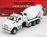 Dm-models Kenworth T880s Betoniera Tanker Cement Mixer Truck 4-assi 1990 1:50 Bílá