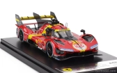 Bbr-models Ferrari 499p 3.0l Turbo V6 Team Ferrari Af Corse N 50 3. 1000 míľ Sebring 2023 Antonio Fuoco - Miguel Molina - Nicklas Nielsen 1:43 Červená Žltá Čierna