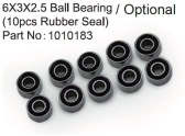 HBP240365 - (1010183) 6X3X2.5 Ball Bearing ( 10pcs Rubber Seal )