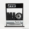Ixo-models Accessories Kovový stojan se čtyřmi pneu Ats 1:18, černá