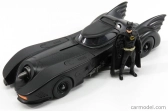 Jada Batman Batmobile Movie 1989 s figúrkou Batmana 1:24 Matt Black