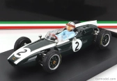 Brumm Cooper F1  T53 N 2 British Gp 1960 B.mclaren - With Driver Figure 1:43 Zelená Bílá