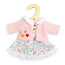 Bigjigs Toys Kvetinové ružové šaty a svetrík pre bábiku 28 cm
