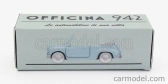 Officina-942 Fiat 600 Maggiolina Carrozzeria Francis Lombardi Cabriolet Open 1958 1:76 Svetlomodrá