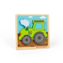 Bigjigs Vkladacie puzzle s traktorom